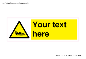 Custom warning grounding narrow boat on lock cill